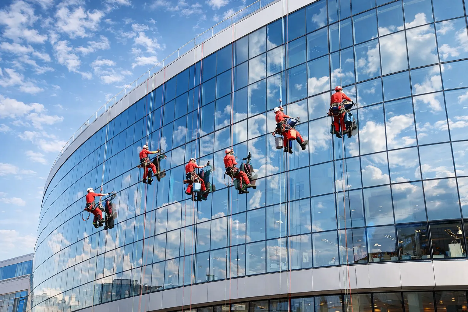 BVM facade cleaning technicians in Gurgaon